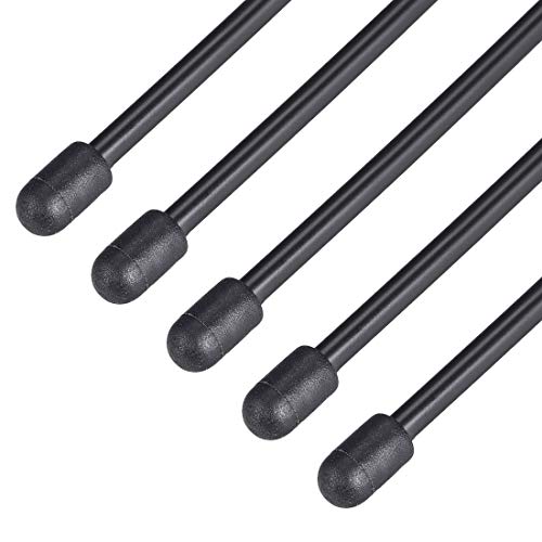sourcing map Tube antenne RC Capuchon RC Bateau 5Pcs Noir Plastique