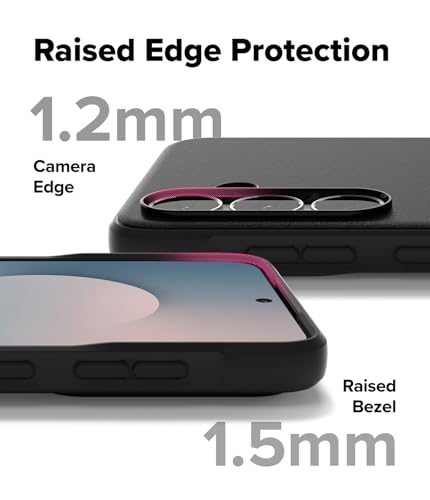 Image of Ringke Onyx for Samsung Galaxy S25 FE Case [Anti-Fingerprint Texture] Ultra Thin Lightweight Shockproof Cover with Non-Slip Side Grip - Black