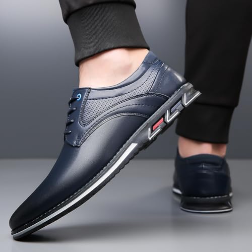 Image of Men's Premium Stylish Oxford Shoes Casual Lace Up Walking Business Driving Dress Shoes