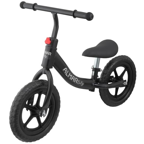 ALMAR Baby Bicicleta sin Pedales Color Negro para niños para niños de 2 a 4 años Bicicleta de Equilibrio