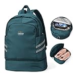 SZLX Gym Backpack for Women with Shoes Compartment & Wet Pocket Foldable Carry On Large Travel Laptop Backpack Waterproof Casual Daypack School Bag Sports Gym Bag for Swimming Yoga