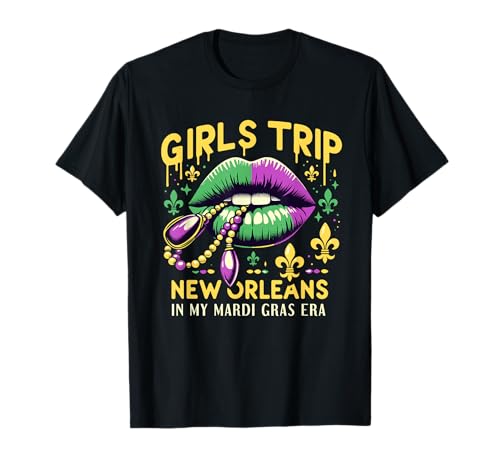Niñas Viaje Nueva Orleans En Mi Mardi Gras Era Lip Fun Novedad Camiseta
