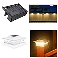 VOLISUN 6 Pack Solar Post Cap Lights and 12 Pack Solar Fence Lights for Your Fence Post