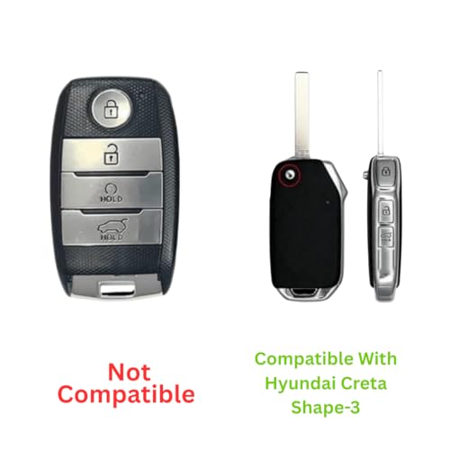 Image of NEODRIFT 'KeyShield' Car Key Cover Only Kia Sonet (Shape 2, 03 Buttons) (Durable, Stylish, and 360 Protection)
