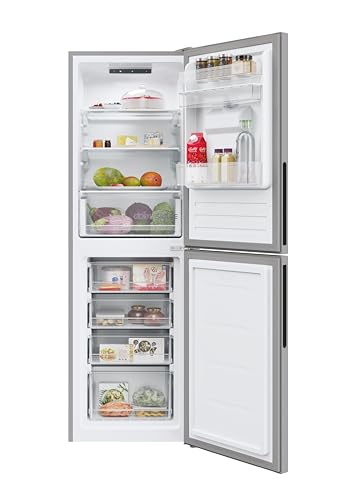 Hoover H-FRIDGE 300 Freestanding Fridge Freezer 50/50 with Water Dispenser, 2 Doors, Low Frost Technology, E Class, 246L Total Capacity, Internal Display, Silver, 54.5x55x176 cm - HOCT3L517EWSK-1 - Image 4
