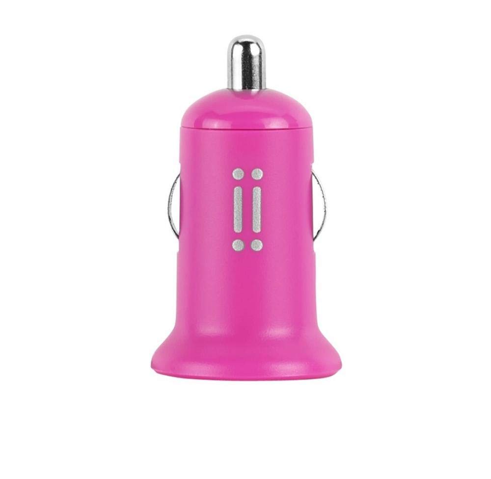 aiino - Autoladegerät 1 USB 1A Anschlüsse, USB-Autoladegerät, Universal USB-Autoladegerät, kompatibel mit iPhone 11/11 Pro/X/8/7/6, iPad, Samsung S10/S9/S8/S7, Huawei, Honor - Pink