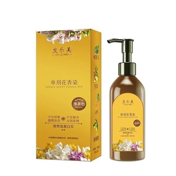 Original Japanese Hair Dye Shampoo for Women & Men All Hair Types Natural & Long-Lasting Color Ammonia-Free Paraben-Free Plant-Based Dye Home Color Solution - 300ML-image-32
