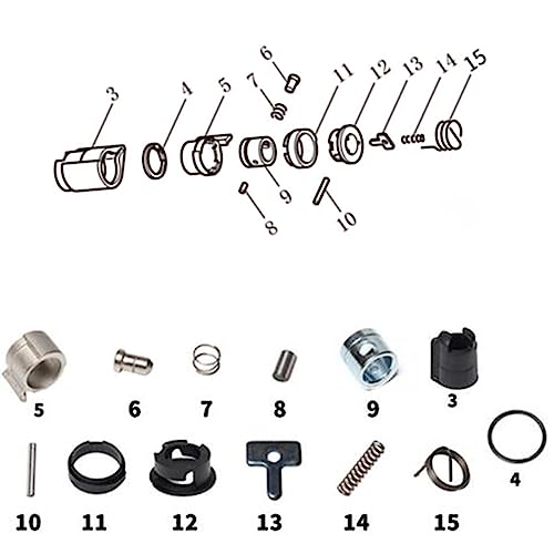 195929-4 310285-3-A Blade Clamp Set for Makita JR3050T JR3060T DJR182 BJR181 XRJ02 JR3070CT Reciprocating Saw Driving Sleeve Protector Guide Sleev