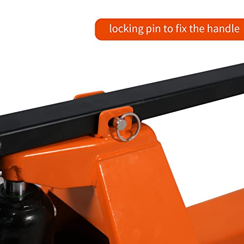 Tory Carrier Mini Hand Pallet Jack Truck, Small Manual Pallet Trucks With Foldable Forks And Foldable Handle 2200Lbs Capacity 31.5" Lx15 W Fork Size #TOP4