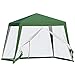 Produktbild Outsunny Gartenpavillon Pavillon Festzelt Partyzelt wetterfest Zelt mit Moskitonetz Metall + Polyester Grün 3 x 3 m