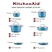 KitchenAid Hard Anodized Ceramic Nonstick Cookware/Pots and Pans Set, 10 Piece - Blue Velvet