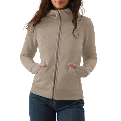 Sweat à capuche zippé en polaire femme pour contrer le froid en balade