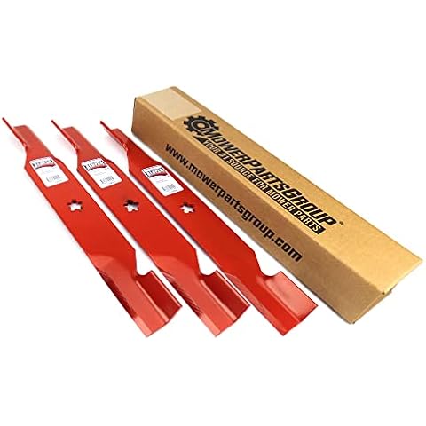 MowerPartsGroup (3) 54" Hi Lift Blades for Husqvarna Replaces 187254 187256 Made in USA Cover