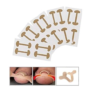 EBANKU Ingrown Toenail Kit, 5 Sheets Ingrown Toenail Corrector Patch Breathable Self-Adhesive Ingrown Toenail Treatment Elastic Patch Fingernail Care Protects Toe Nail Stickers 20PCS