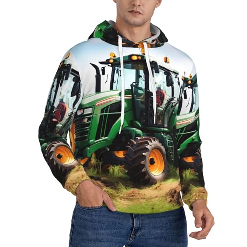 Sweat à capuche tracteur homme avec poche pratique et manches longues confortables