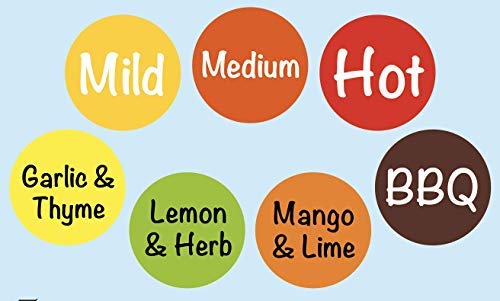 Food/Spice Stickers 30mm Circles, Lemon & Herb