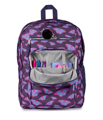 JanSport 34L Big Backpack - 15 Inch Laptop Sleeve, Flutter By Purple | Large Capacity, Ergonomic S-Curve Straps, Utility Organizer Pockets & Durable Recycled Fabric - image 4