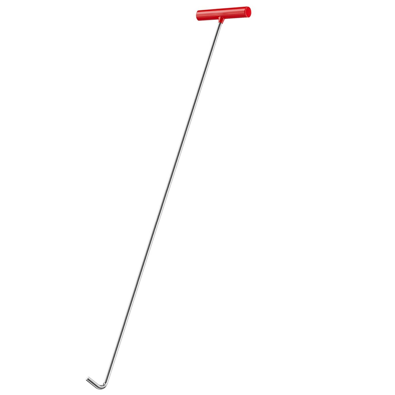 Rustproof Stainless Steel Sewer Drain Opener Hook with Soft Grip Handle Suitable for Manhole Covers and Heavy Duty Tasks Utility Hook for Drainage Covers