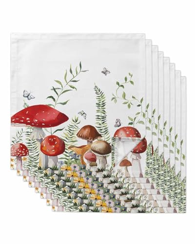 Servilletas de tela set x8 50.5x50.5 cm Mushroom miniatura 1
