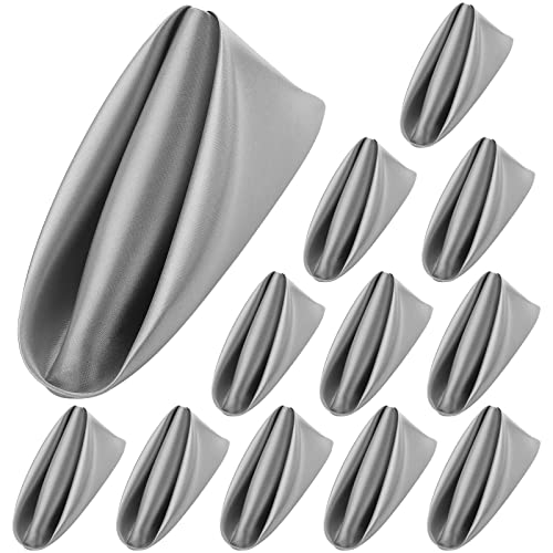 Aneco 12 Pieces Satin Napkins Soft Dinner Napkins