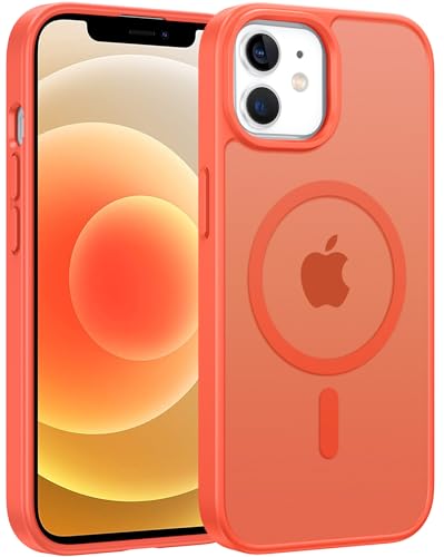 Image of FNTCASE for iPhone 12 Phone Case: for iPhone 12 Pro Magnetic Matte Textured Military Grade Drop Protection Translucent Cell Phone Cover - Slim Durable Shockproof Protective Bumper