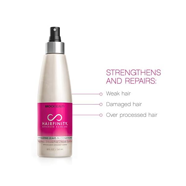 Hairfinity-Revitalizing-Leave-In-Conditioner-Biotin-Growth-Treatment-for-Dry-Damaged-Hair-and-Scalp-Silicone-Free-Heat-Protection-Formula-Mends-Split-Ends-with-Quinoa-and-Jojoba-Oil-8-oz Hairfinity Revitalizing Leave In Conditioner - Biotin Growth Treatment for Dry, Damaged Hair and Scalp - Silicone Free Heat Protection Formula Mends Split Ends with Quinoa and Jojoba Oil 8 oz