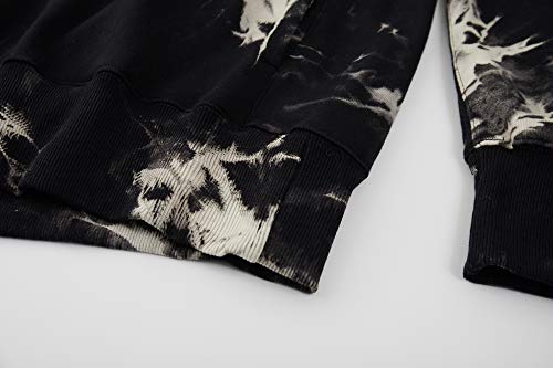 Image of KLIEGOU Mens Tie-Dye Pullover Hooded Sweatshirt