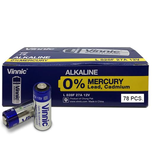 Vinnic Caja 78 Pilas Bulk 27A/L828F - Alcalina 12v