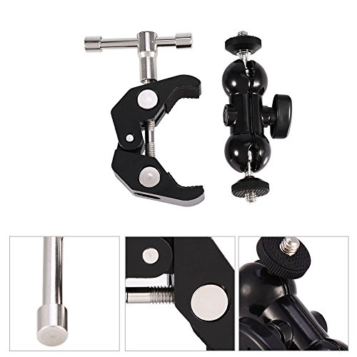 Alomejor Heavy Duty Ball Head Adapter with Secure Clamp