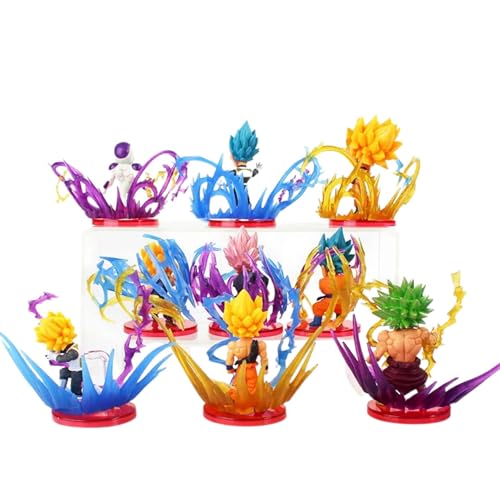 Image of Mallexo DBZ Action Figures Set 2PCs Dragn Bal Z Toys for Kids Animee Toy Set of Size 10CM for Car Dashboard, Decoration, Cake, Office Desk & Study Table Multicolor (S9)