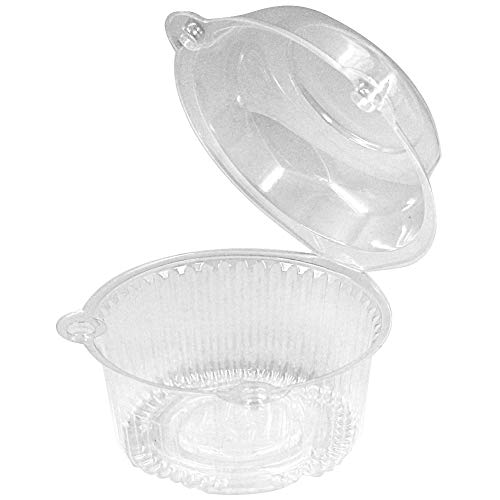 Happy Trees 50 Pack Plastic Single Individual Cupcake Muffin Dome Holders Cases Boxes Cups Pods - Thumbnail 3