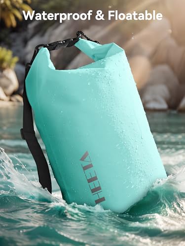 Image of HEETA Waterproof Dry Bag for Women Men, 5L /10L /20L /30L /40L Roll Top Lightweight Dry Storage Bag Backpack with Emergency Whistle for Travel, Kayaking, Boating, Camping, Beach, Cruise Ship Essentials