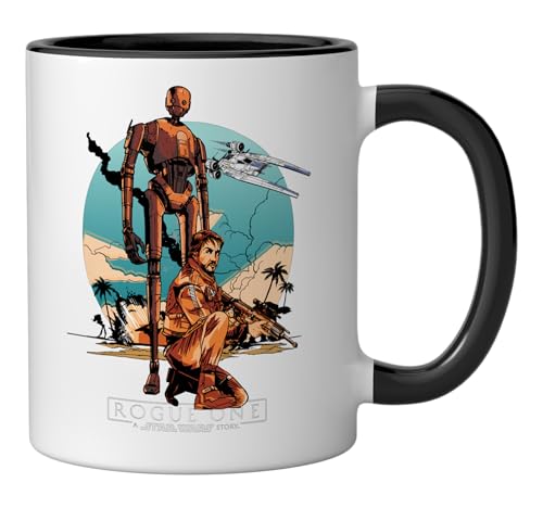 Star Wars Rogue One K-2SO Cassian Taza Cerámica 11 oz miniatura 2