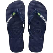 Havaianas Kids Brazil Logo Flip Flop Sandal, Navy Blue, 10 M US Toddler