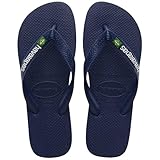 Havaianas Brasil Logo Flip Flop (Toddler/Little Kid),Navy Blue,23 BR(8 M US Toddler)