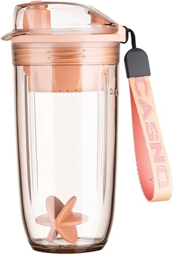Botella mezcladora de proteínas para gimnasio, botellas mezcladoras para mezclas de proteínas, taza agitadora Soylent con bola batidora, correa de