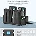 WELLMAKING 4-Slot for Sony NP-F Battery Fast Smart Charger with LCD Screen, PD 65W Plug, Charging Indicator Light and USB-C Cable Compatible with NP-F550 F570 F750 F770 F930 F950 F960 F970 Batteries