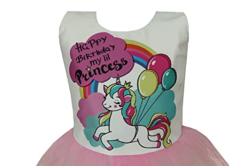 Image of My Lil Princess Girls' Dresses Rainbowz Unicorn Dresses 26 5-6 Years Yellow