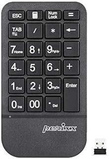 perixx PERIPAD-705 Wireless Numeric Keypad, for Laptop and Desktop Computer, Big Print Letter, Tab & ESC Key Included (11574)