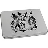 Azeeda 170mm 'Electro Cat In Cyber Punk City' Metal Hinged Tin/Storage Box (TT00224144)