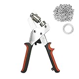 Verletzungsfrei Lochzange mit Ösen: Die Öse & Unterlegscheibe haftet aufgrund des Magnetfeldes zwischen den Stanzern. Demnach muss die Öse beim Stanzen nicht mit den Fingern fixiert werden - so bleiben Sie zu 100% verletzungsfrei!