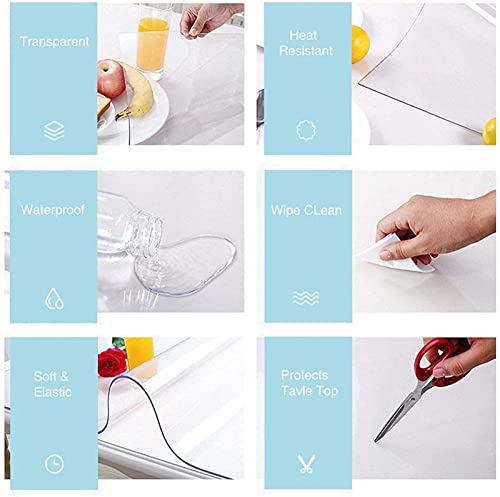 Nappe de protection transparente PVC pour protéger votre table des rayures