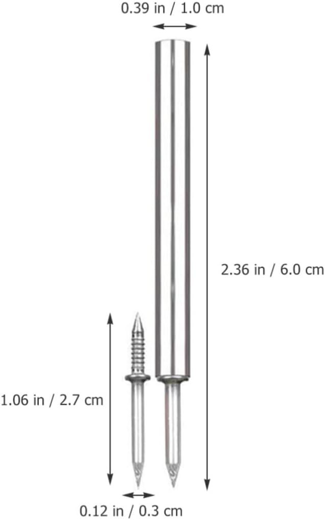 Double Head Picture Hanging Nails with Sleeve Tube, Iron Set