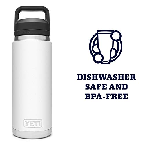 Yeti Rambler 26 Oz Bottle, Vacuum Insulated, Stainless Steel With Chug Cap, White #TOP4