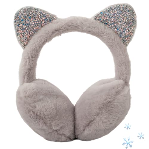 UQMIQURA Paraorecchie Invernali per Bambini, Copriorecchie Regolabili, Antivento Gatto di Modo Peluche Morbido Confortevole Ear Cover per Regali di Natale Sci Ciclismo