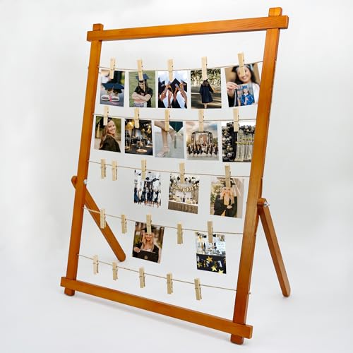 Cadre de table stable en bois pour plus de 30 photos et œuvres d'art avec clips FramePro