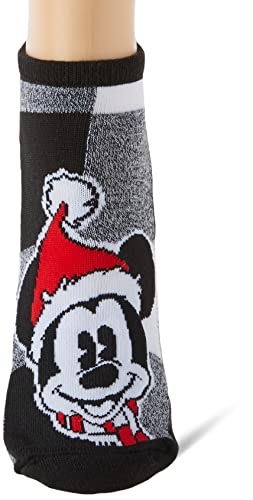 Disney Women's Mickey Mouse 5 Pack No Show Socks, Holiday Black Assorted, Fits Sock Size 9-11 Fits Shoe Size 4-10.5 #TOP1