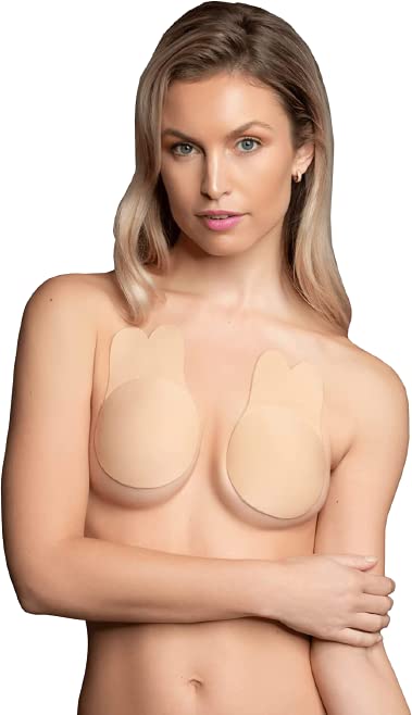 disolve Nipple Covers Pasties for Women with Lift: Breast Tape Adhesive Silicone Sticky Bra Free Size Pack of 1BEIGE-picture-20