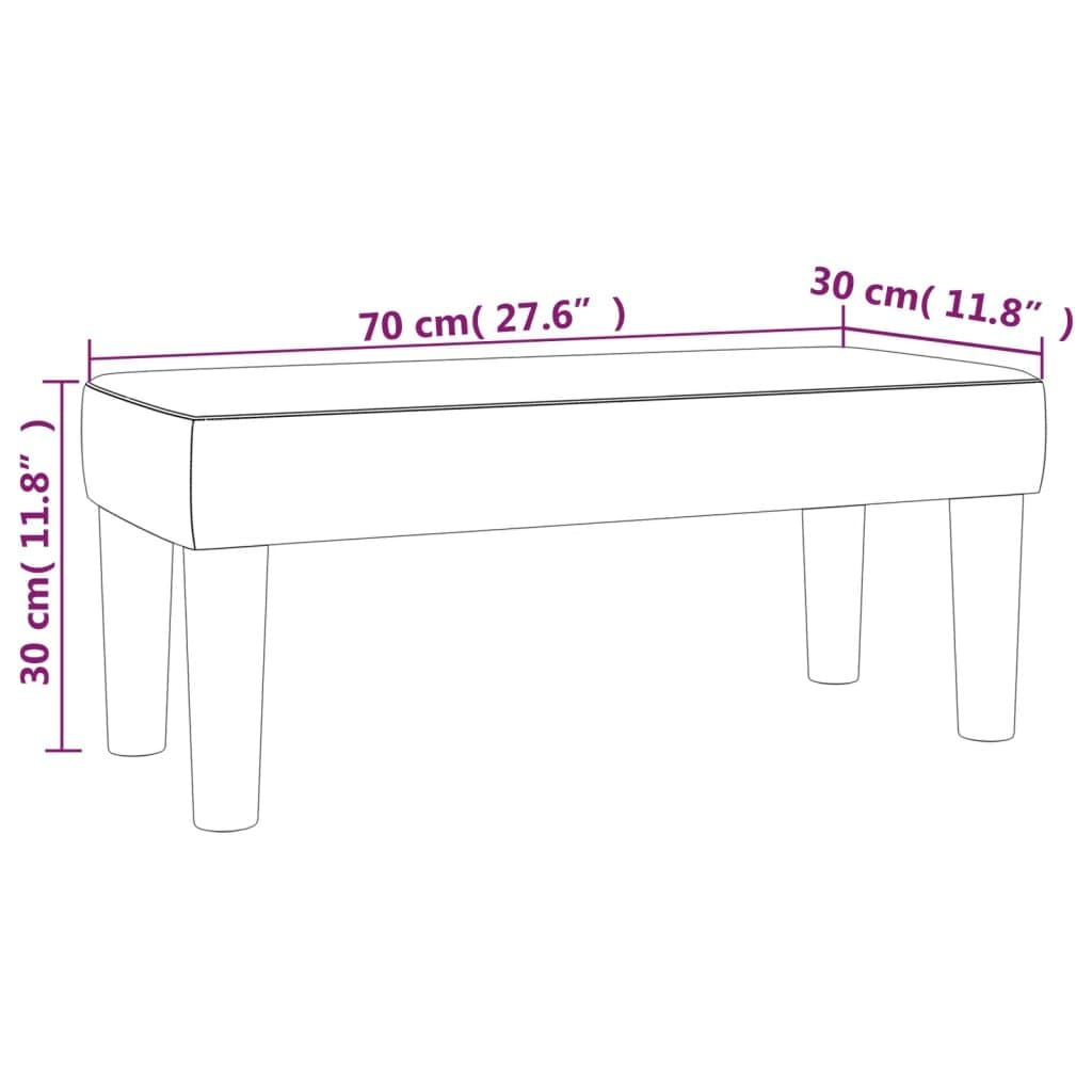 vidaXL Sitzbank Polsterbank Bank Flurbank Bettbank Betthocker Garderobenbank Schlafzimmer Wohnzimmer Eingangsbereich Flur Cappuccino-Braun 70x30x30cm Kunstleder