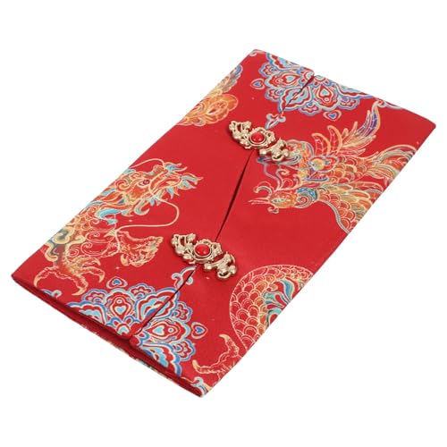 Sobres Rojos para Boda China Bordados en Tela Premium con Nudo Tradicional